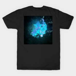 Blue glowing chinese dragon T-Shirt